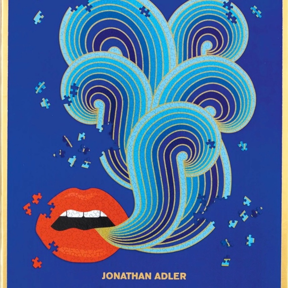 Jonathan Adler Blue and Red Art Puzzle